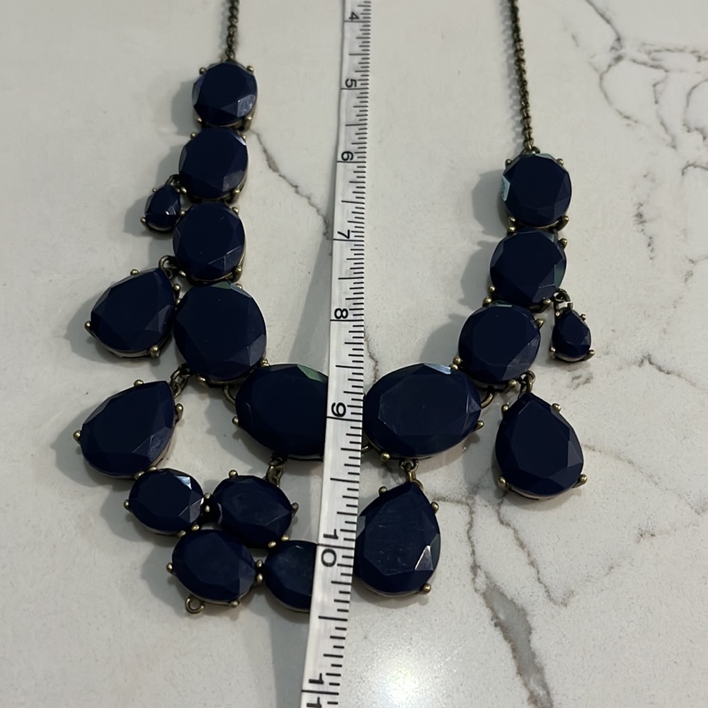 EUC J. Crew navy statement necklace - Picture 5 of 7